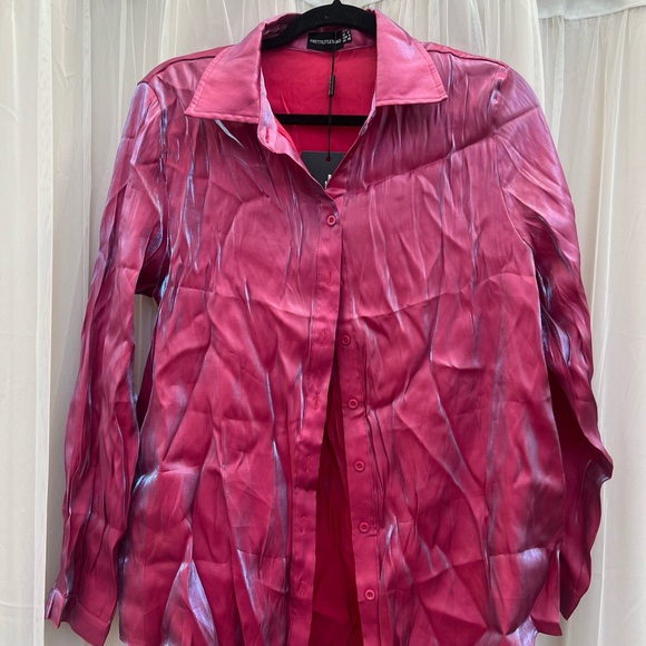 PrettyLittleThing Pink Blouse - Picture 1 of 8